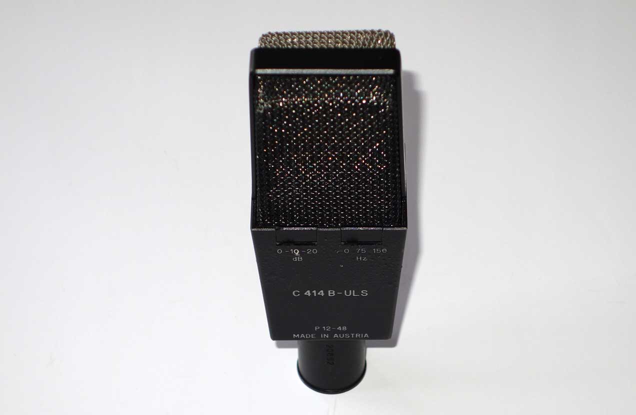 Vintage AKG C414 B-ULS Multi-Pattern Condenser Mic w/Clip, Pouch