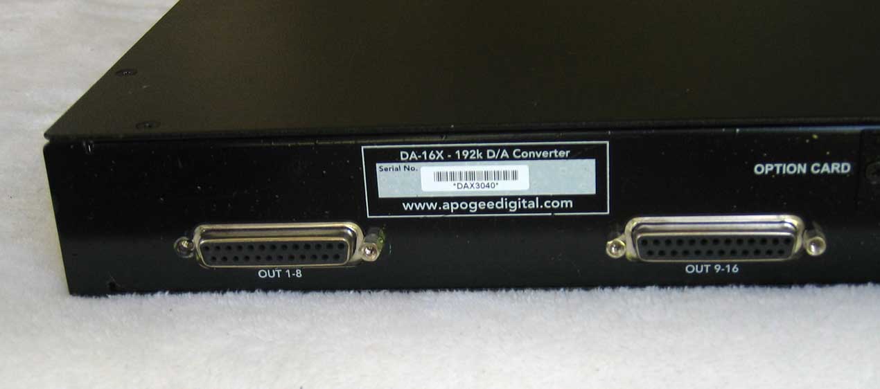 Apogee DA16x Digital to Analog 16-Channel Converter