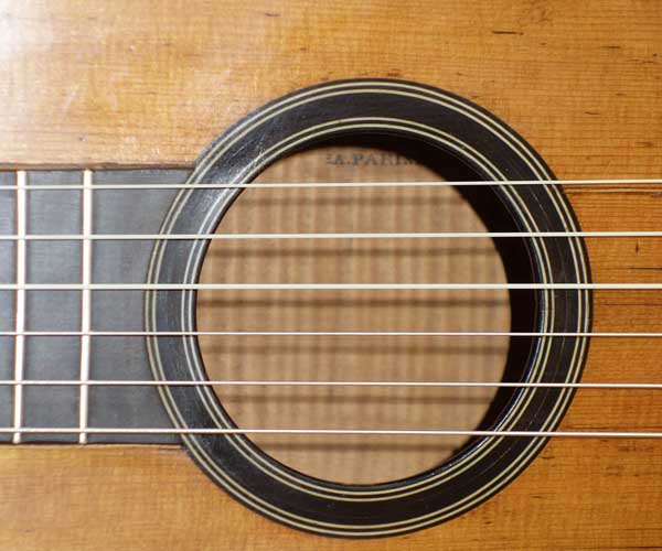 Mauchant 1830s Romantic Guitar by Mauchant [Paris, France] Restored by Lucio Nunez w/Soft Case