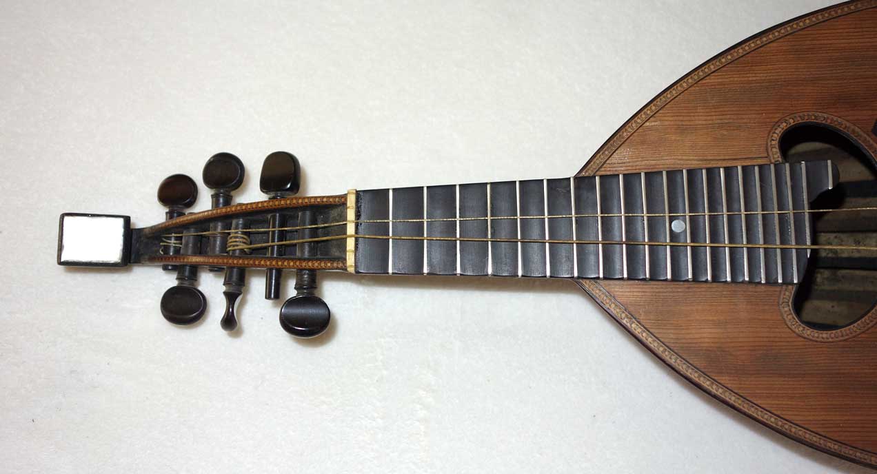 1884 Enrico Rocca Mandolin Genoa, Italy Intact Label dated 1884