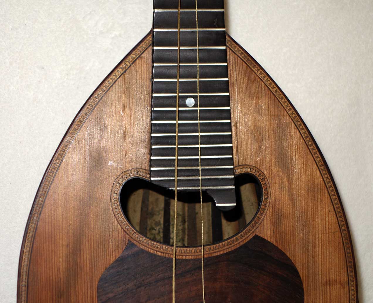 1884 Enrico Rocca Mandolin Genoa, Italy Intact Label dated 1884