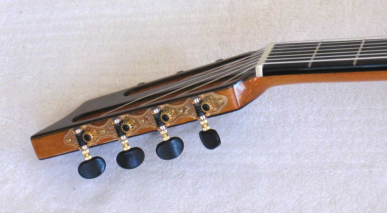 2010 Bartolex SRS7CEL 7-String Classical Harp Guitar Headstock