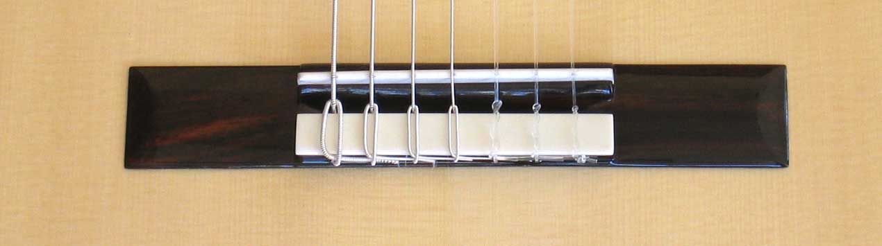 2010 Bartolex SRS7CEL 7-String Classical Harp Guitar Bridge