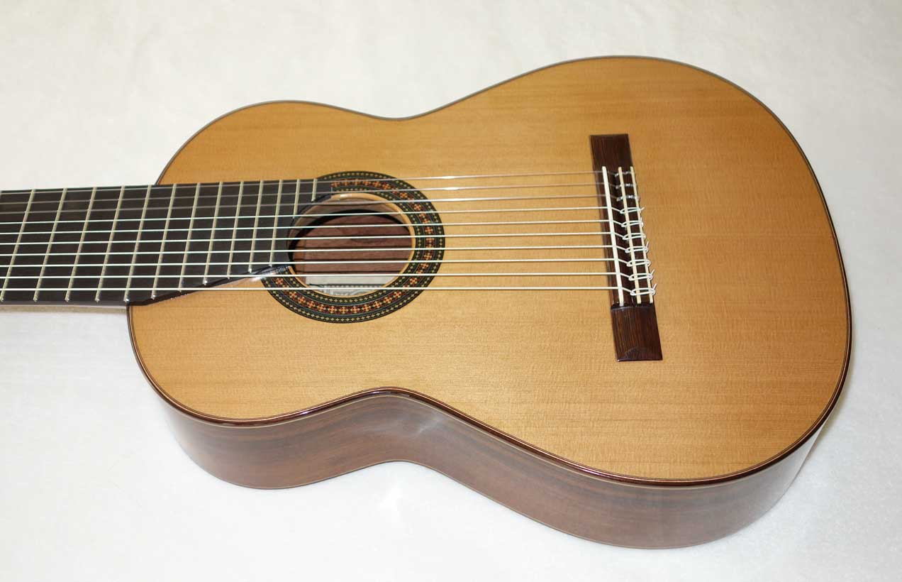 2014 Cathedral Guitars Model 40 10-String Classical Harp Guitar, Copy of a 2005 Bernabe Imperial by Luthier Lucio Nunez [Wooden O-Port]