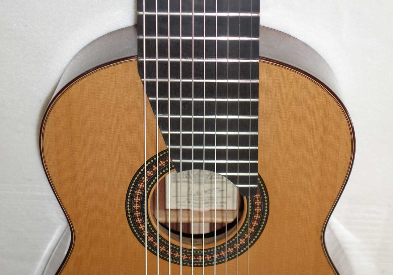 2014 Cathedral Guitars Model 40 10-String Classical Harp Guitar, Copy of a 2005 Bernabe Imperial by Luthier Lucio Nunez [Wooden O-Port]