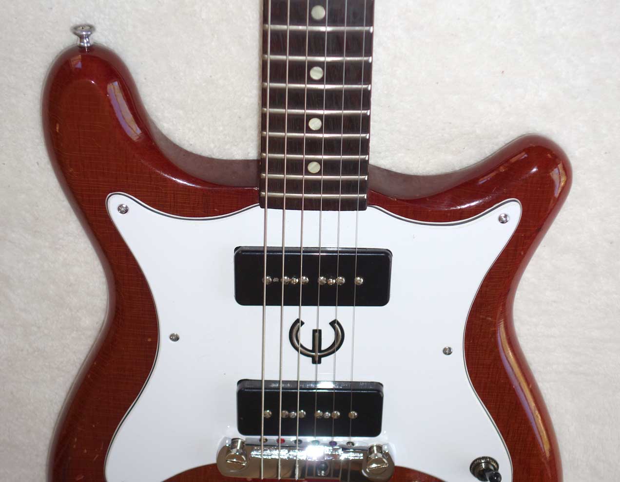 Vintage 1963 Epiphone Coronet Electric Guitar Modded to Wilshire w/2x DiMarzio P90 PUPs