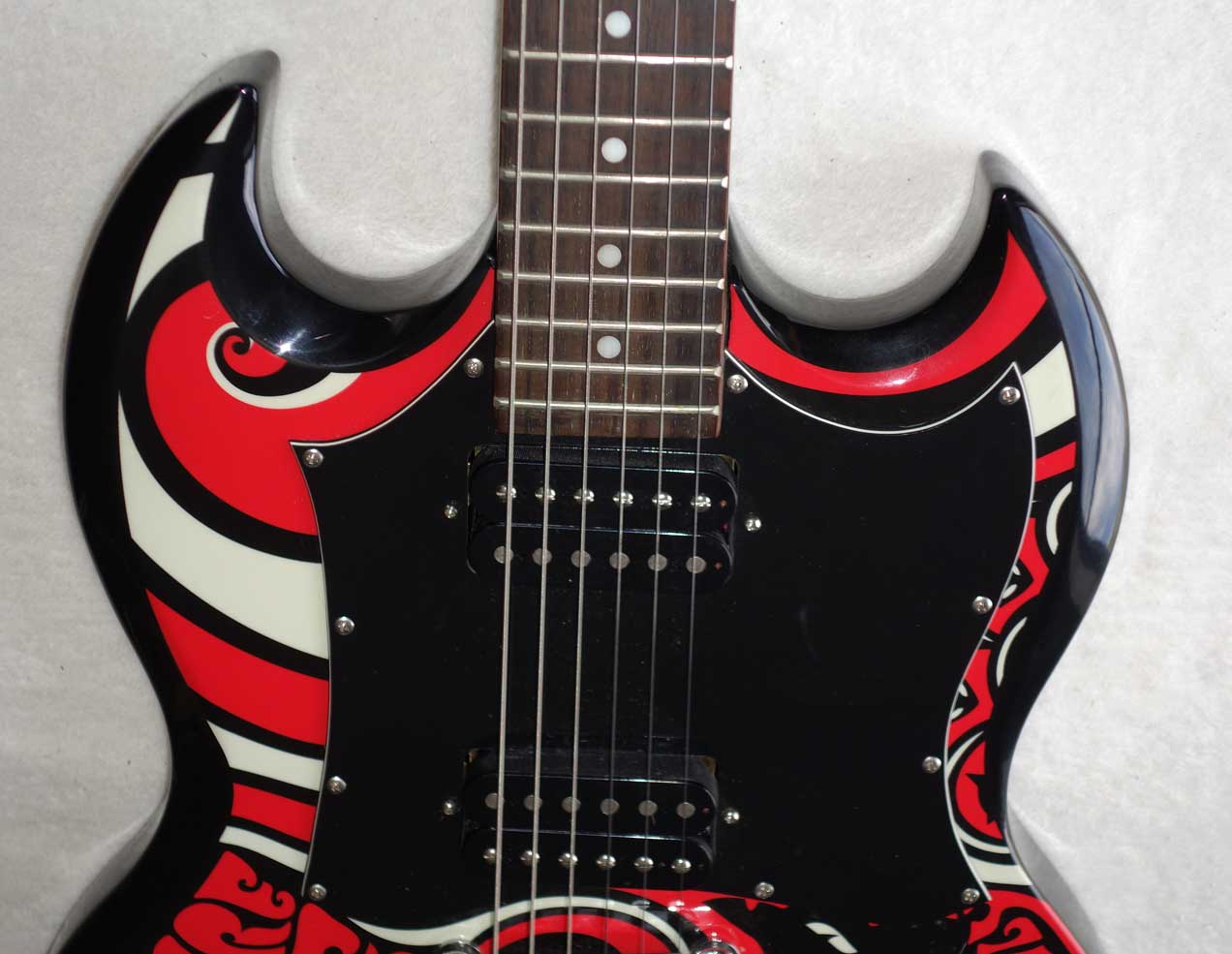 2005 Epiphone G-310 Emily The Strange Solid Body Guitar w/People Are Strange Custom Graphics