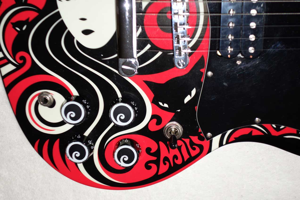 2005 Epiphone G-310 Emily The Strange Solid Body Guitar w/People Are Strange Custom Graphics