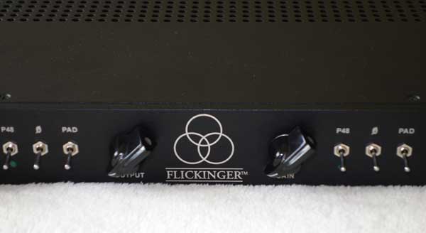 Flickinger Audio TwinFlicks Dual Channel 56 dB Mic Pre Racked with Vintage 1972 Flickinger Channels from Ray Stevens' Sound Lab / Nashville Console