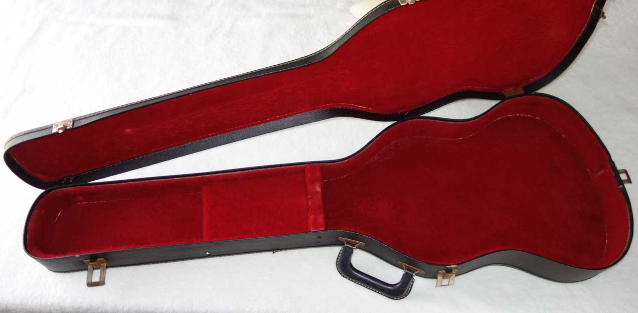 Vintage 1960s GIBSON SG Arched Softshell Guitar Case w/Red Lining, For 1960s Gibson SG Junior Guitars