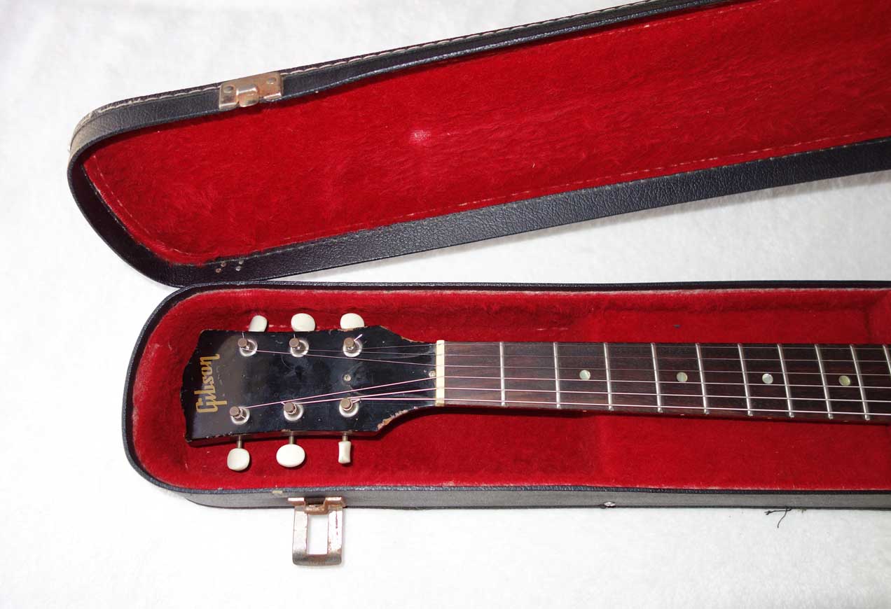 Vintage 1960s GIBSON SG Arched Softshell Guitar Case w/Red Lining, For 1960s Gibson SG Junior Guitars