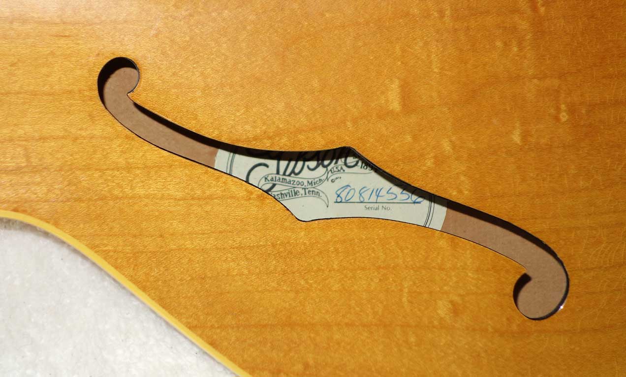 Vintage 1984 Gibson ES-347 Thinline Elecric Guitar w/Hardshell Case, Natural Finish