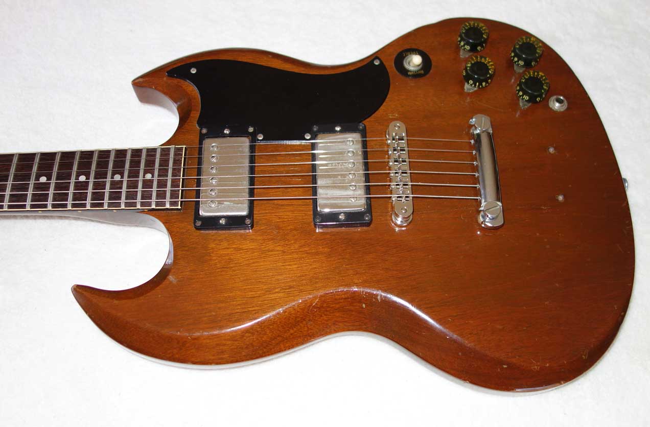 Vintage 1972 Gibson SG Special Solid Body Guitar, Walnut, Modded for HB '57 Classics