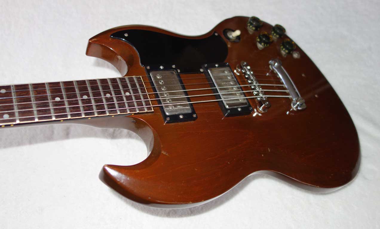 Vintage 1972 Gibson SG Special Solid Body Guitar, Walnut, Modded for HB '57 Classics