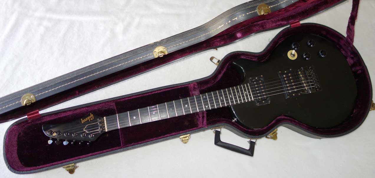 Vintage 1980s GIBSON Long Banana Headstock Guitar Case for Corvus, Futura, Black Knight Custom