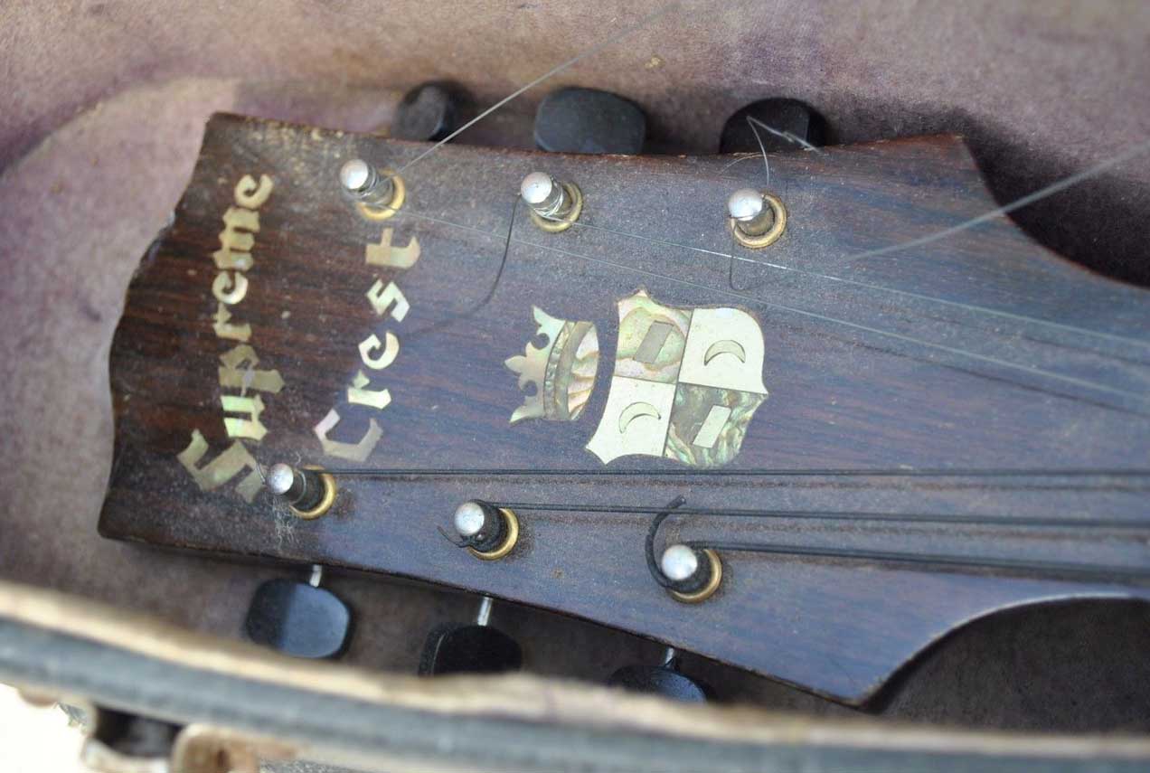 Vintage 1930s Harmony Supreme Crest Archtop Guitar