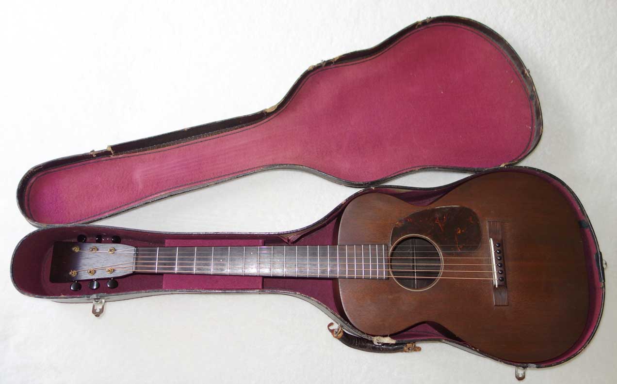 Vintage 1933 Martin O-17 Mahogany Guitar w/Original Case, Bar Frets, Neck Reset by Tony Nobles