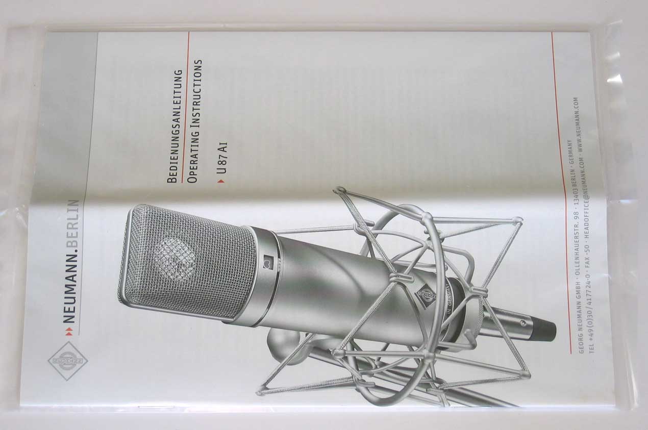 Dealer Demo NEUMANN U87Ai Condenser Microphone, All Original Packaging