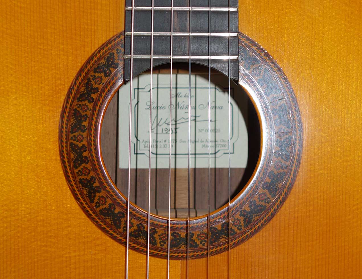 1995 Lucio Nuez "Balbina" Classical Guitar w/Case, German Spruce top / Indian Rosewood Back & Sides, French Polish,