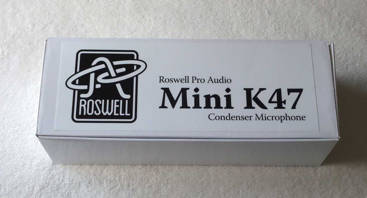 Roswell Audio Mini K47 Condenser Mic w/ Pouch, 2x Mounts, Cardioid Pattern