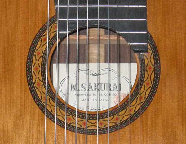 VINTAGE 1976 Sakurai Kohno Model 5 Classical Harp Guitar 10-String Conversion [Original Body Signed by Sakurai w/Signature Stamp]