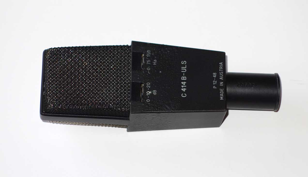 Vintage AKG C414 B-ULS Multi-Pattern Condenser Mic w/Clip, Pouch