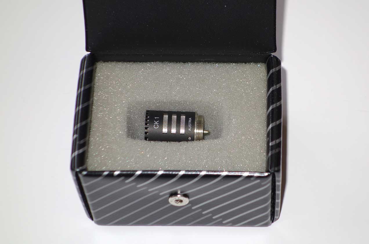 NOS AKG CK1 New Cardioid Capsule - for AKG CMS Series C451E + C452B Condenser MIcs, w/Capsule Case, Frequency Plot