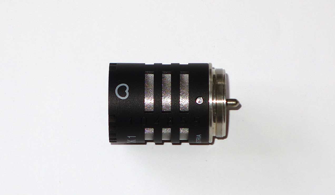 NOS AKG CK1 New Cardioid Capsule - for AKG CMS Series C451E + C452B Condenser MIcs, w/Capsule Case, Frequency Plot