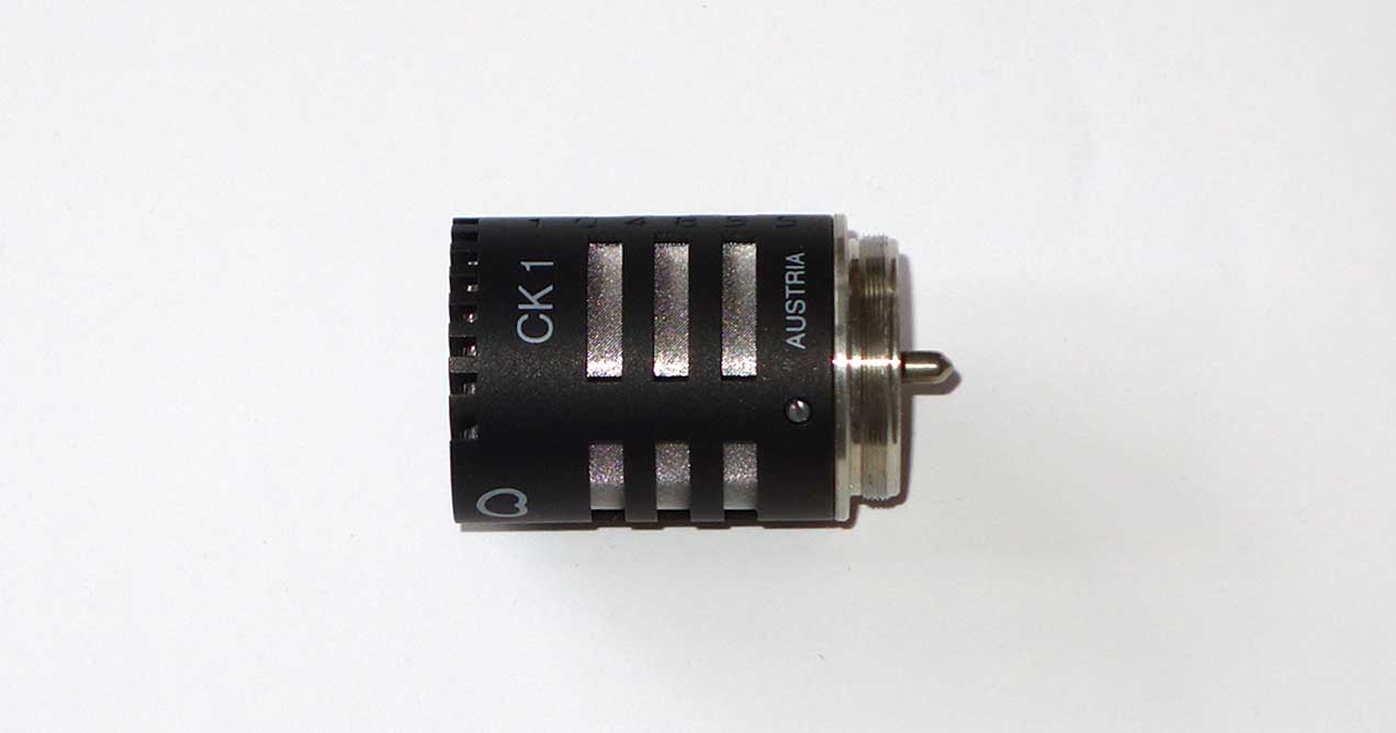 NOS AKG CK1 New Cardioid Capsule - for AKG CMS Series C451E + C452B Condenser MIcs, w/Capsule Case, Frequency Plot