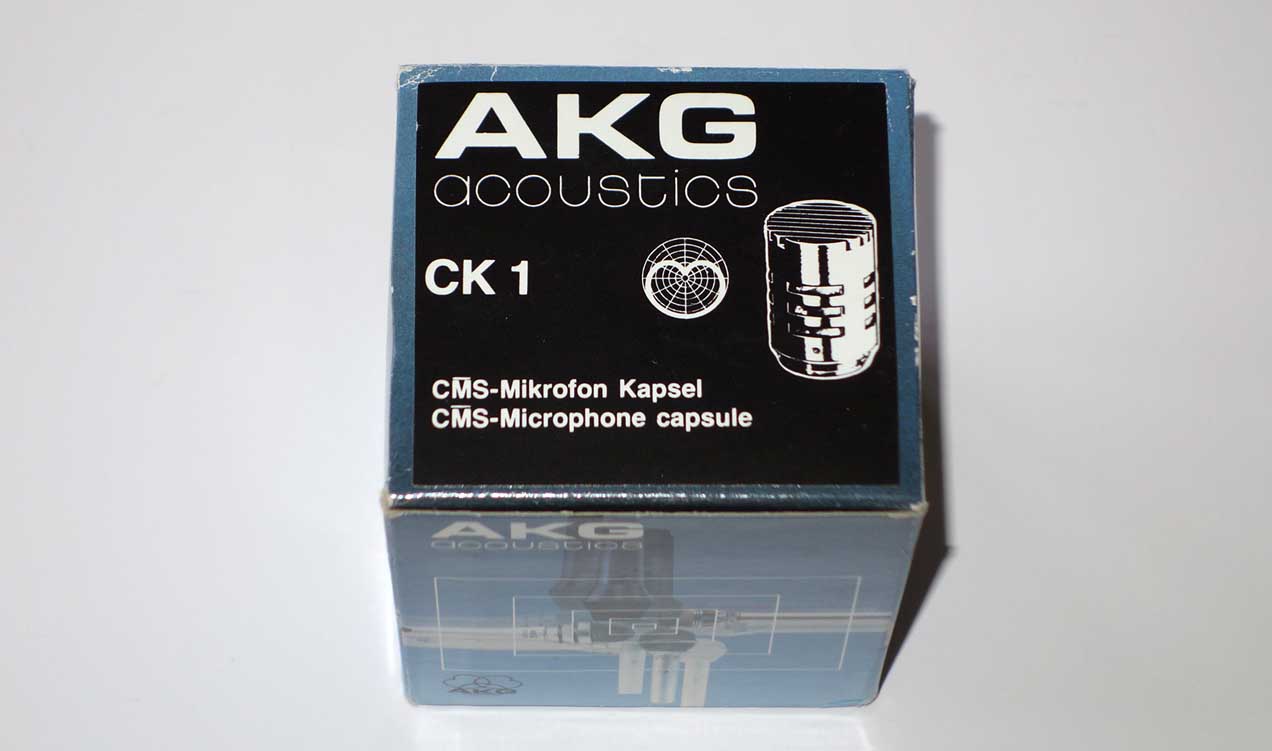 NOS AKG CK1 New Cardioid Capsule - for AKG CMS Series C451E + C452B Condenser MIcs, w/Capsule Case, Frequency Plot