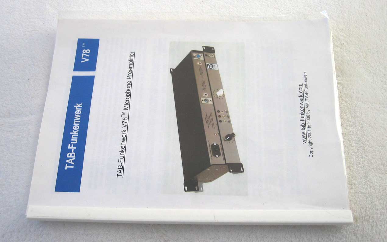 TAB-Funkenwerk V78M Tube Preamp by Oliver Archut