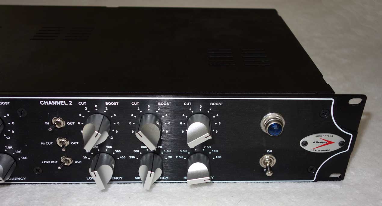 A Designs HM2EQ Hammer Dual-Channel Tube EQ w/12AT7 Tubes