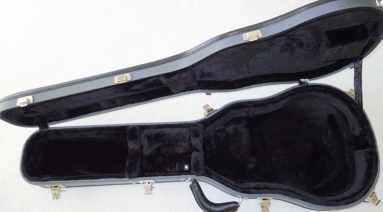 Ameritage AME-S-40 Les Paul Case, Silver Series, Professional 6-Ply Hardshell Arched Case