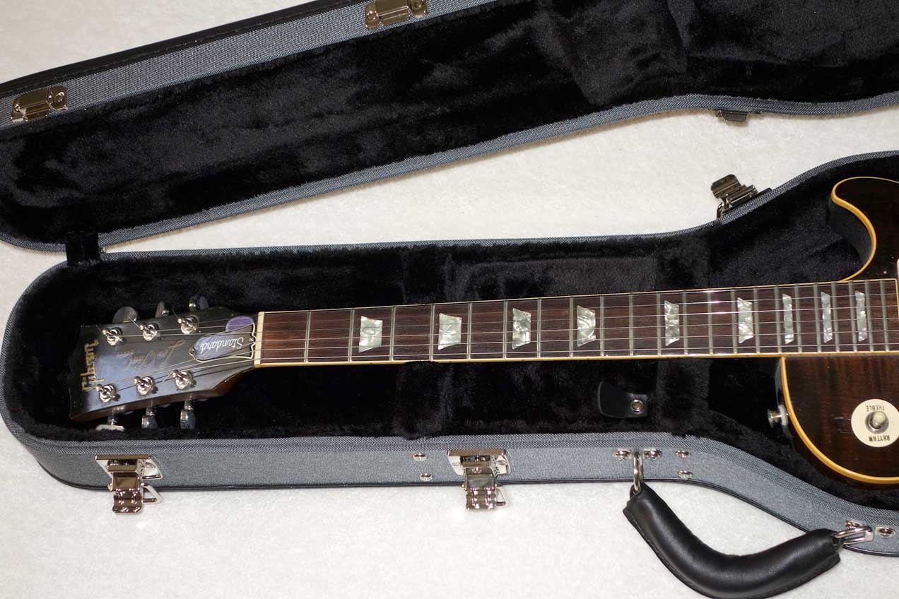 Ameritage AME-S-40 Les Paul Case, Silver Series, Professional 6-Ply Hardshell Arched Case