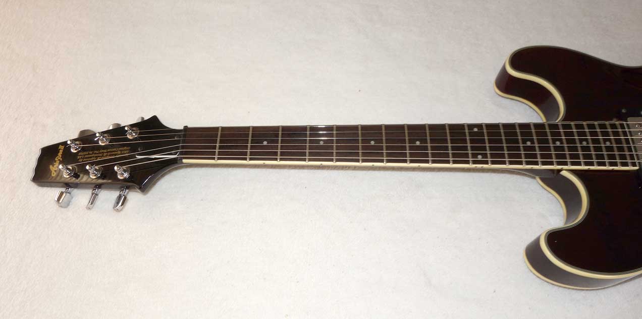Vintage 1980s Aria Pro II TA-40 Hollow Body Guitar in Burgundy Wine, All Original