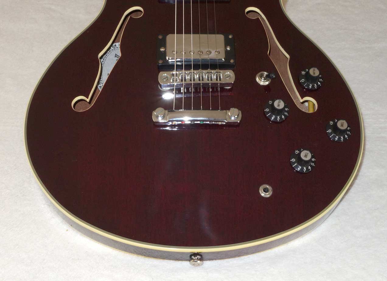 Vintage 1980s Aria Pro II TA-40 Hollow Body Guitar in Burgundy Wine, All Original