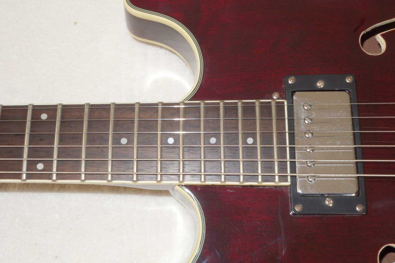 Vintage 1980s Aria Pro II TA-40 Hollow Body Guitar in Burgundy Wine, All Original