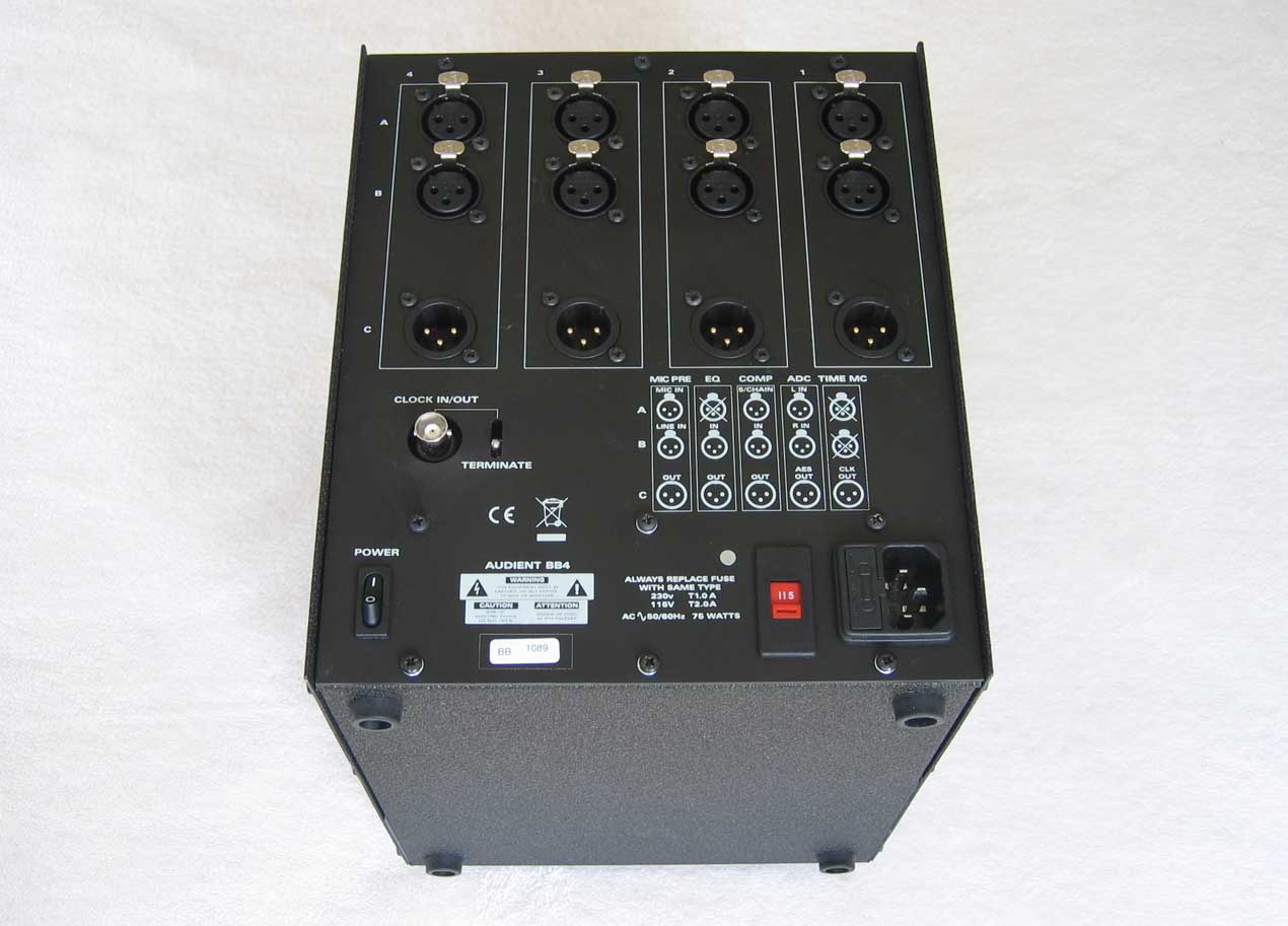 AUDIENT Black Series BB4 4-Space Rack Enclosure Lunch Box for Audient Black Pre Comp EQ annd ADC