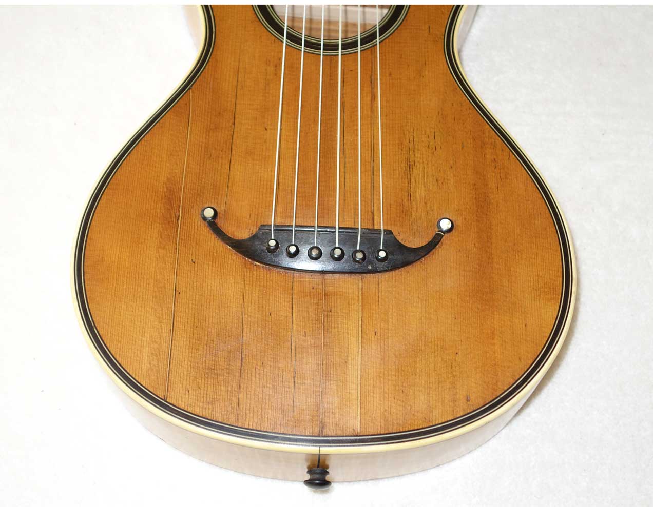 Mauchant c. 1830s Romantic Guitar, Restored by Lucio Nunez, w/Soft Case