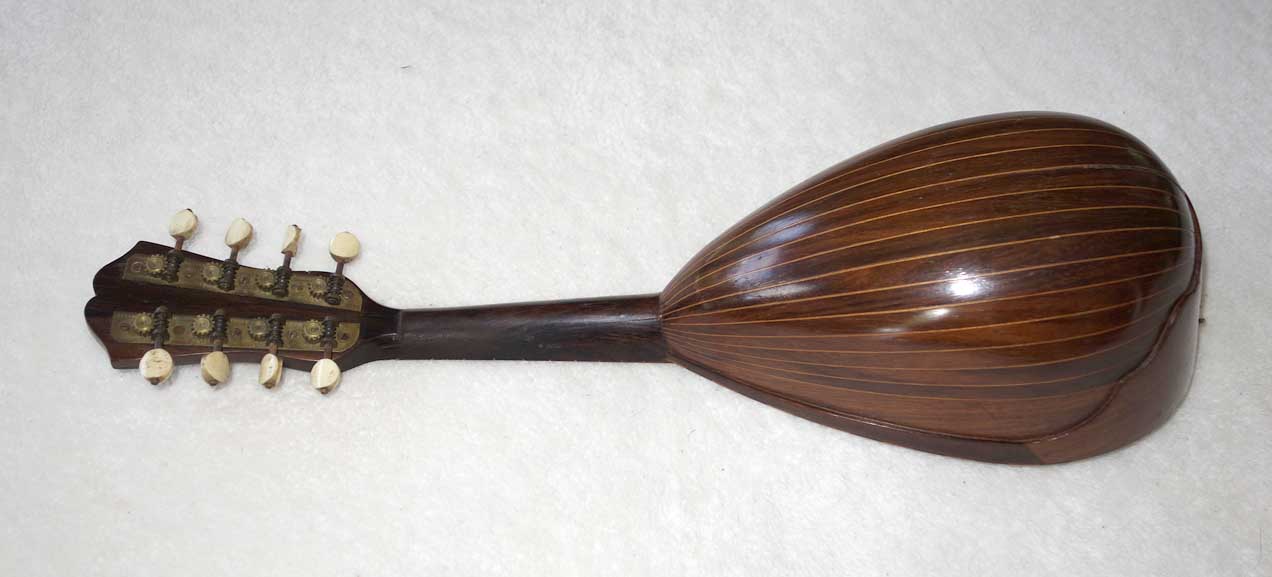 Vintage Ermenegildo Ferrari Piccolo Mandolin, Napoli, Circa 1900, Original Label