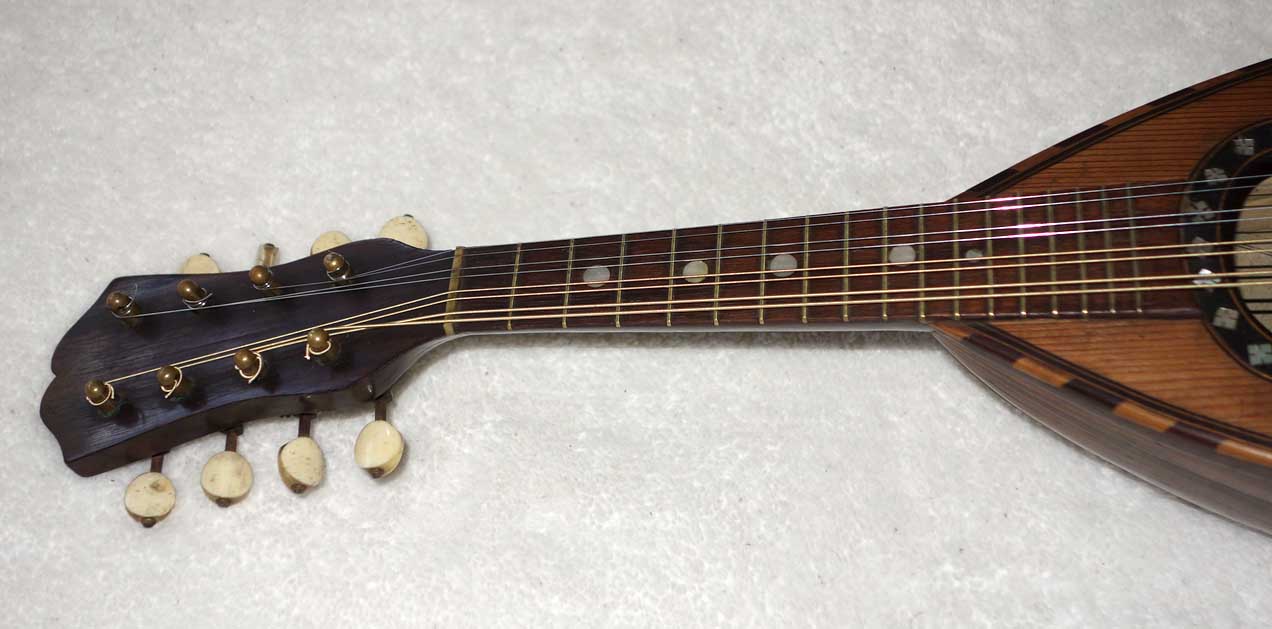 Vintage Ermenegildo Ferrari Piccolo Mandolin, Napoli, Circa 1900, Original Label