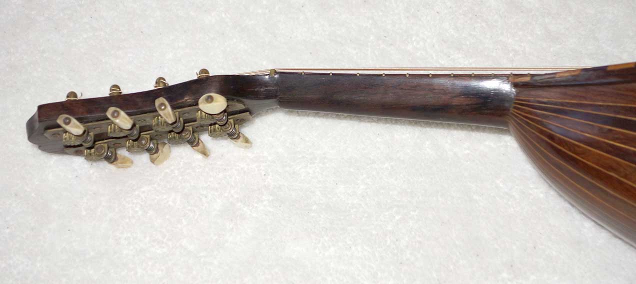 Vintage Ermenegildo Ferrari Piccolo Mandolin, Napoli, Circa 1900, Original Label