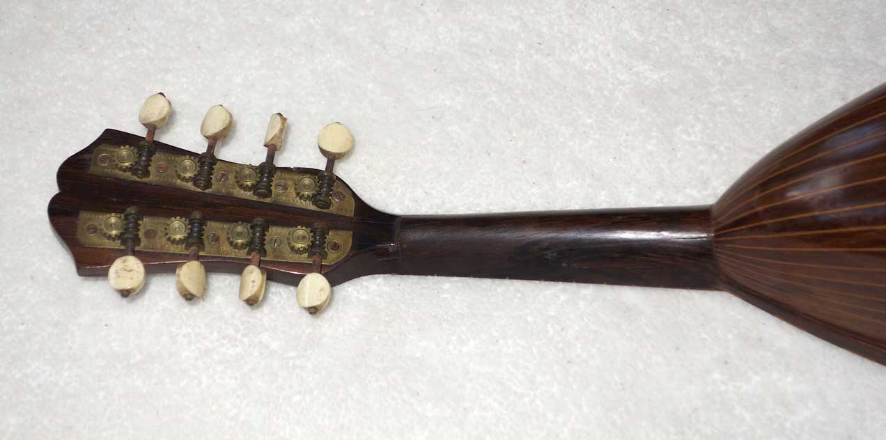 Vintage Ermenegildo Ferrari Piccolo Mandolin, Napoli, Circa 1900, Original Label