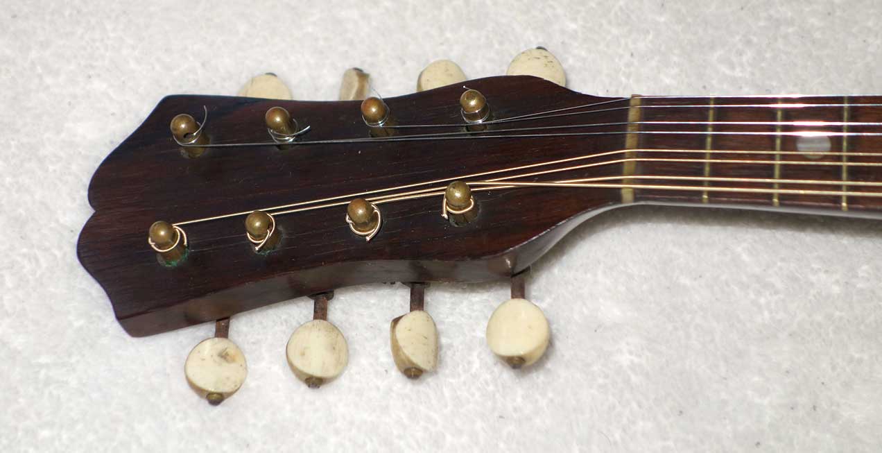 Vintage Ermenegildo Ferrari Piccolo Mandolin, Napoli, Circa 1900, Original Label