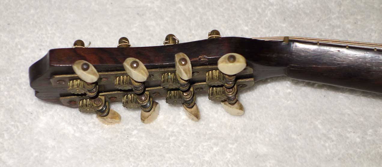 Vintage Ermenegildo Ferrari Piccolo Mandolin, Napoli, Circa 1900, Original Label