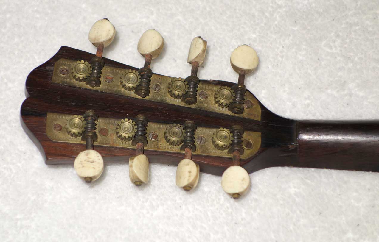 Vintage Ermenegildo Ferrari Piccolo Mandolin, Napoli, Circa 1900, Original Label