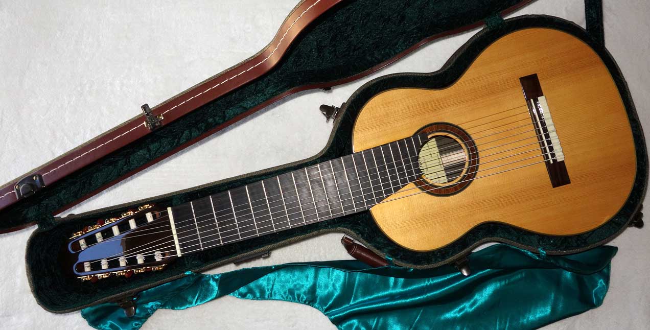 Bartolex SLS10 Classical 10-String Guitar w/Case, Spruce Top