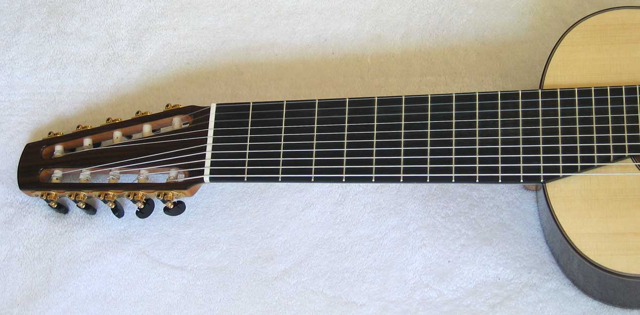 BARTOLEX SRS10 10-String Classical Harp Guitar, Spruce Top, w/ Hardshell  Case