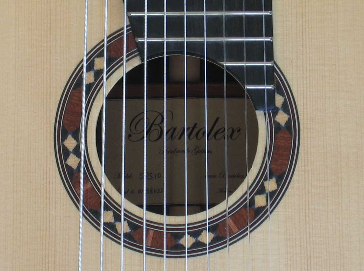 BARTOLEX SRS10 10-String Classical Harp Guitar, Spruce Top, w/ Hardshell  Case