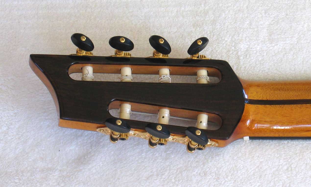 2010 Bartolex SRS7CEL 7-String Classical Harp Guitar Headstock